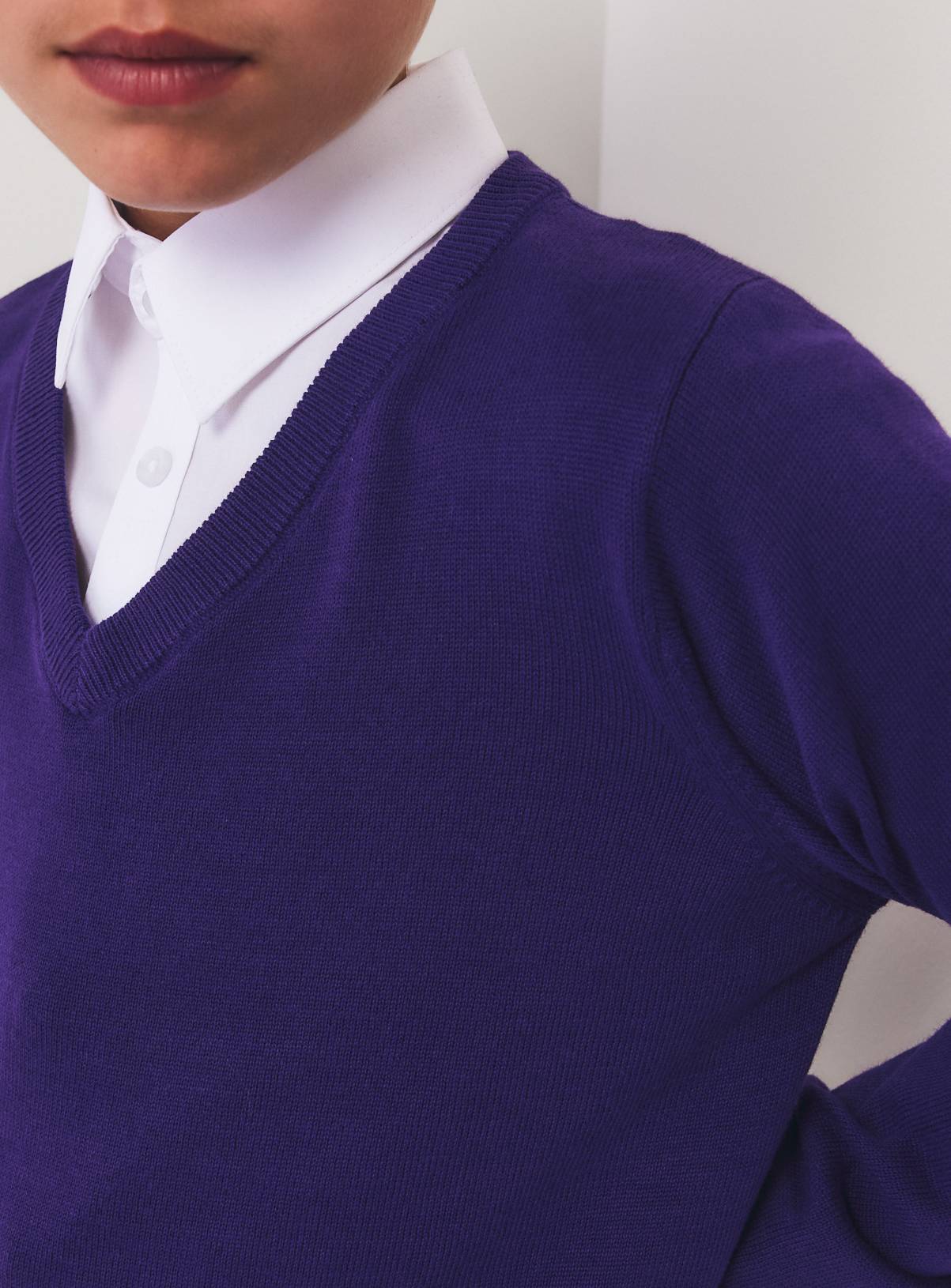 Bright Purple V-Neck Jumpers 2-Pack 3 years - Image 5